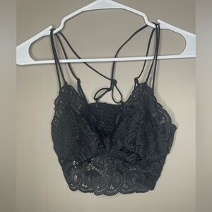 PINK Victoria Secret Black Lace Bralette Size S
